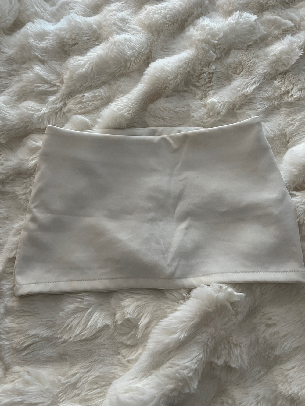 SHEIN Cream Straight Mini Skirt